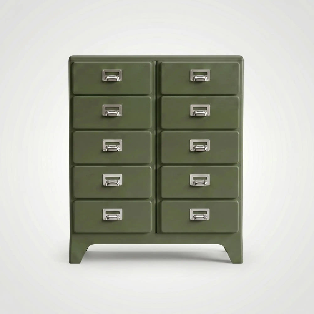 KKUSO ABS 5-DRAWER CABINET - MILO TWINS  DEEP EMERALD