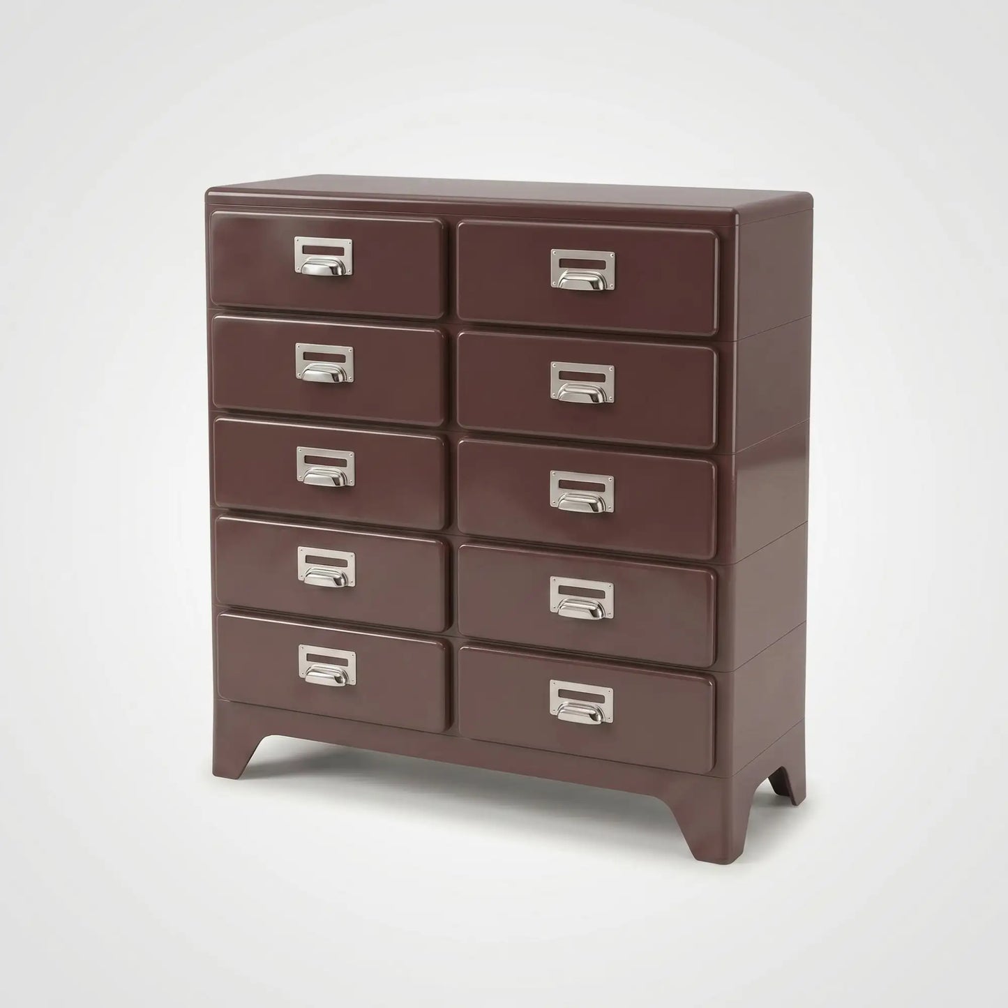 KKUSO ABS 5-DRAWER CABINET - MILO TWINS MAROON RED
