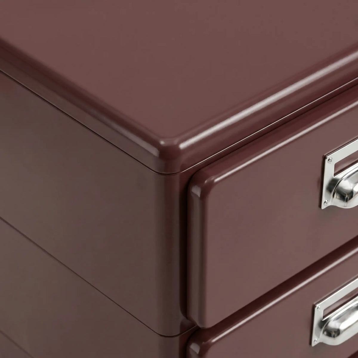 KKUSO ABS 5-DRAWER CABINET - MILO TWINS MAROON RED