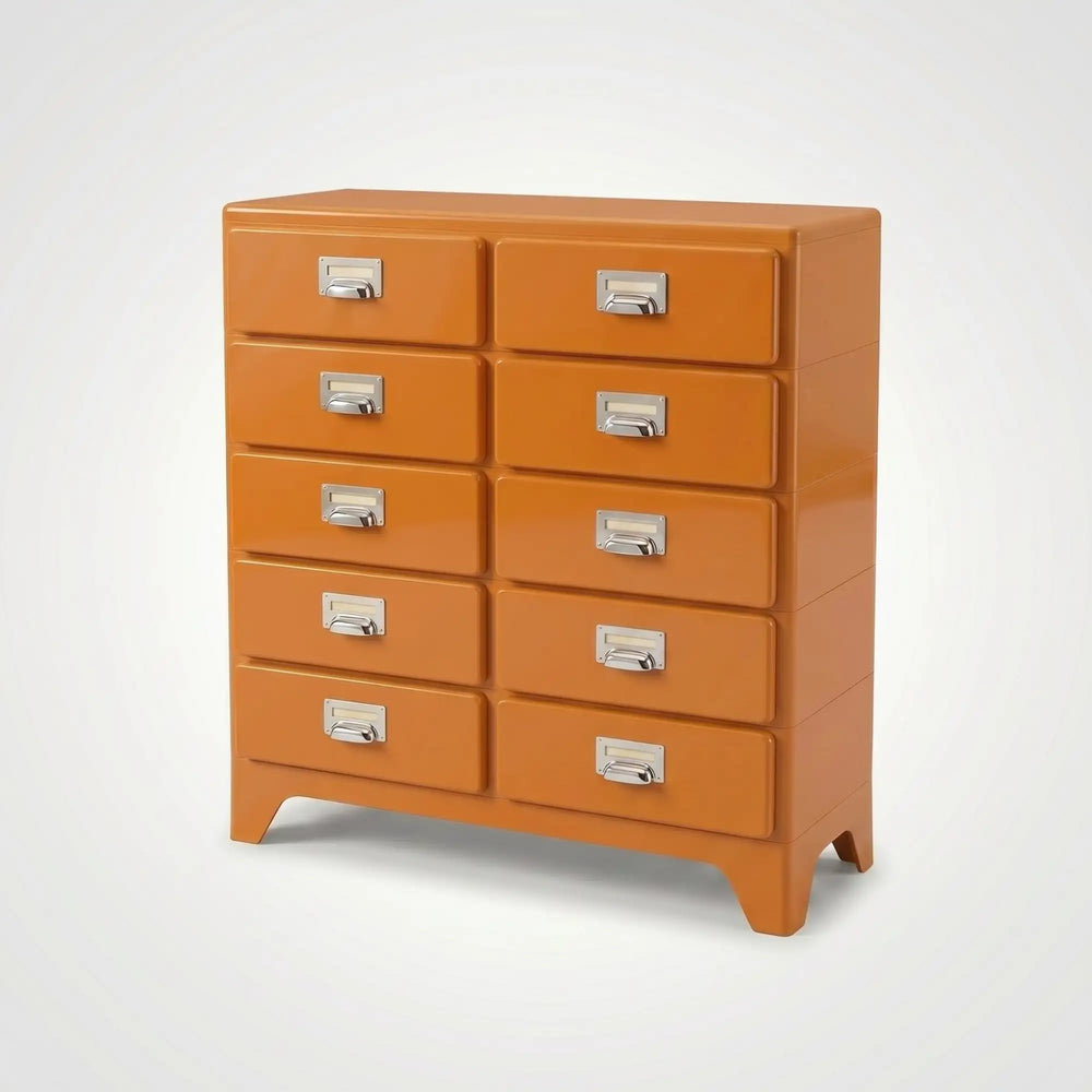 KKUSO ABS 5-DRAWER CABINET - MILO TWINS RETRO ORANGE