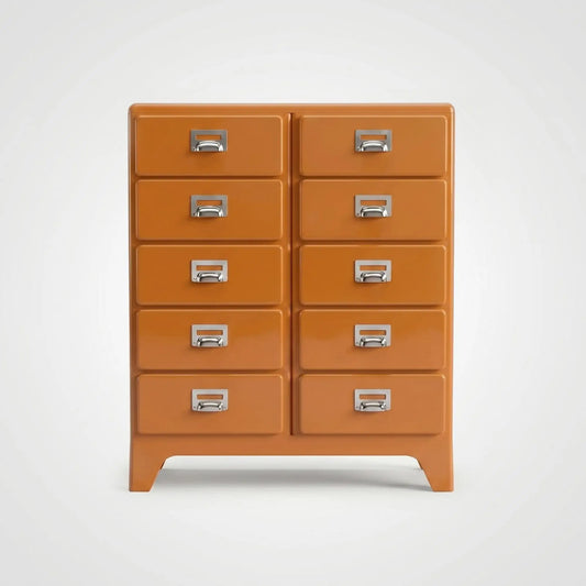 KKUSO ABS 5-DRAWER CABINET - MILO TWINS RETRO ORANGE