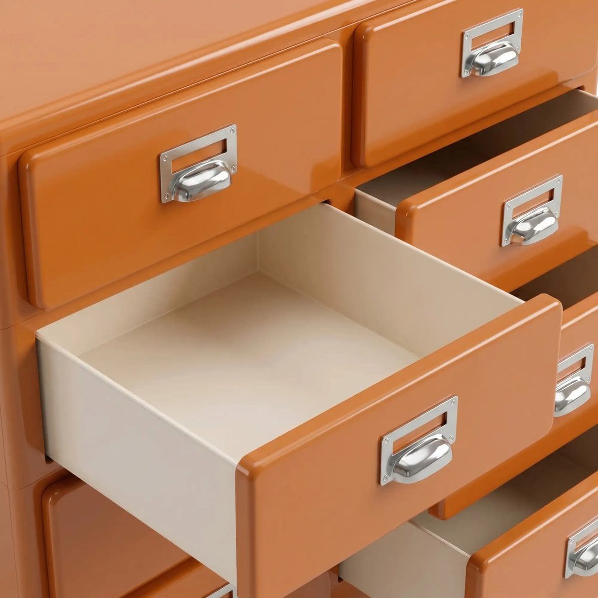 KKUSO ABS 5-DRAWER CABINET - MILO TWINS RETRO ORANGE