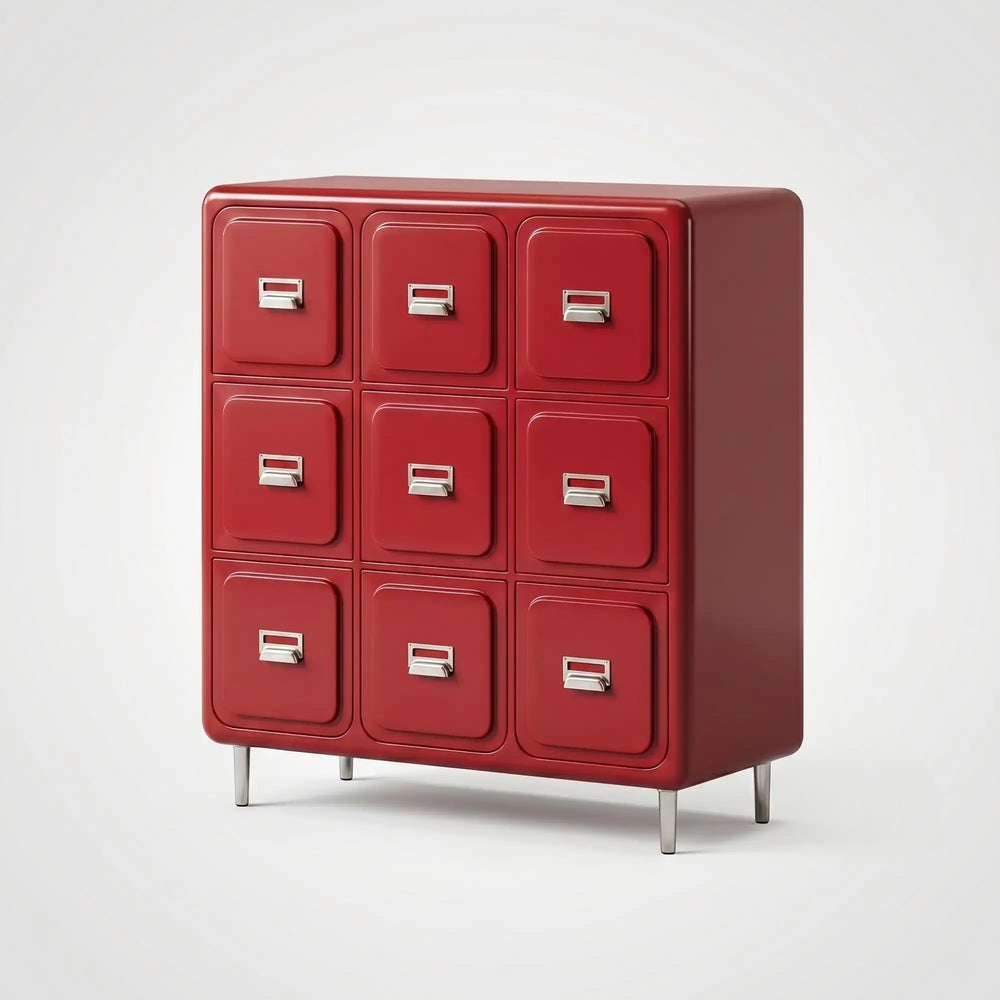 KKUSO WOODEN 9-DRAWER CABINET - NORA