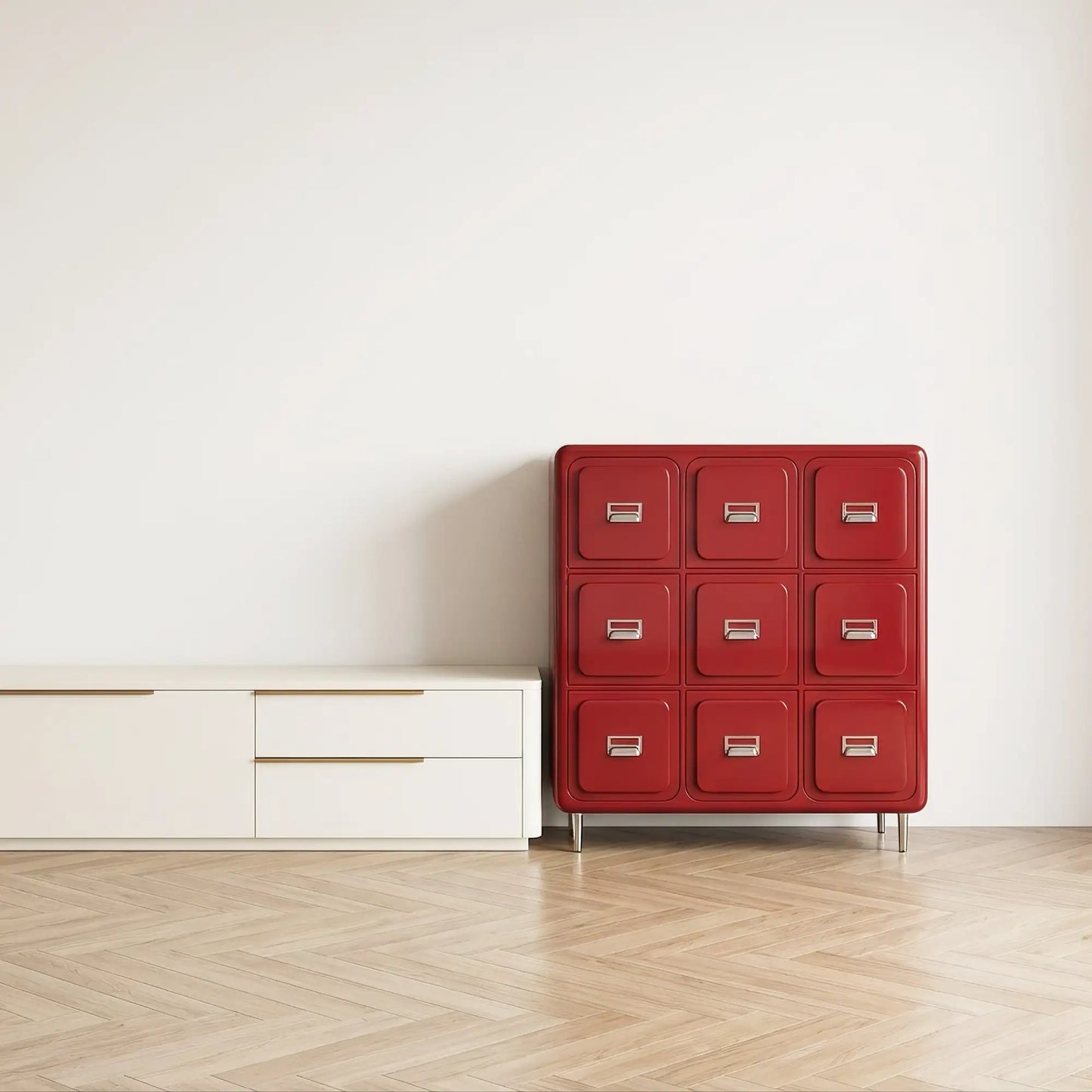 KKUSO WOODEN 9-DRAWER CABINET - NORA
