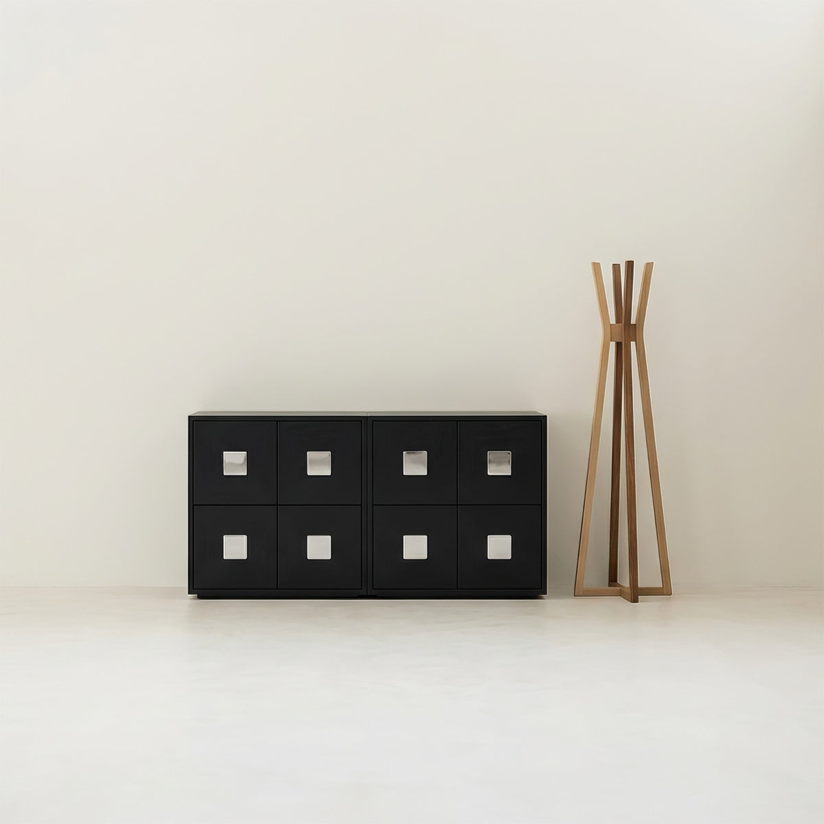 KKUSO WOODEN 2-DRAWER CABINET - OAKI