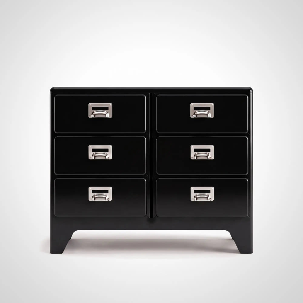 KKUSO ABS 6-DRAWER CABINET - MILO TWINS BLACK