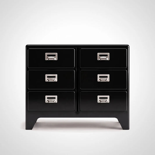 KKUSO ABS 6-DRAWER CABINET - MILO TWINS BLACK