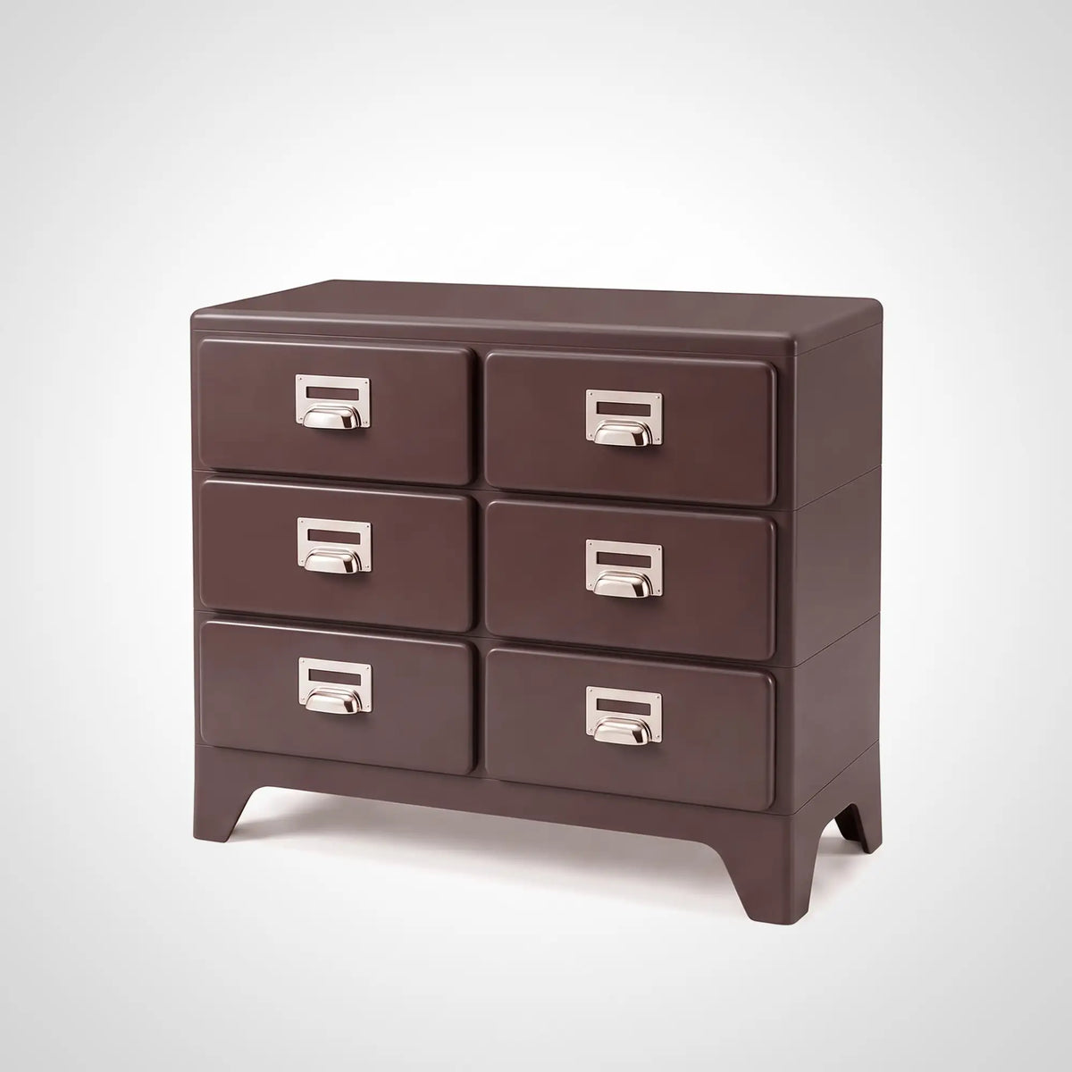 KKUSO ABS 6-DRAWER CABINET - MILO TWINS MAROON RED