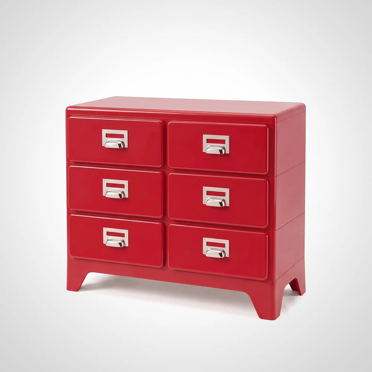 KKUSO ABS 6-DRAWER CABINET - MILO TWINS CHERRY RED