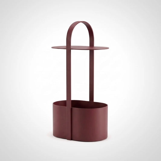 KKUSO METAL SIDE TABLE - HESS BORDEAUX RED
