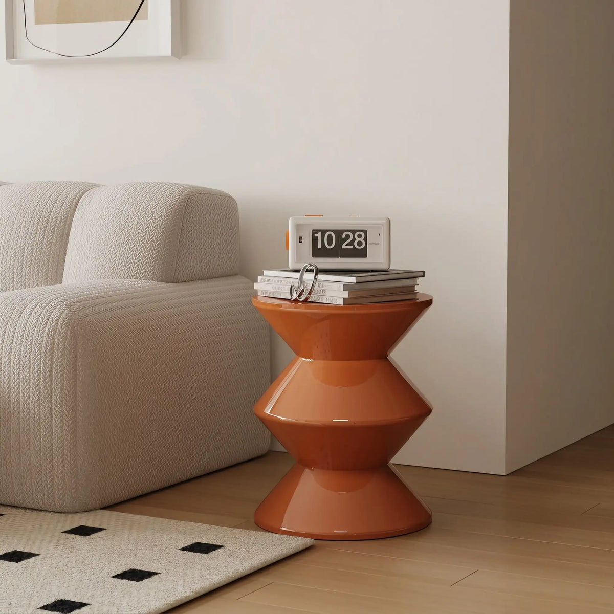 KKUSO ABS SIDE TABLE - BONGO AMBER BROWN