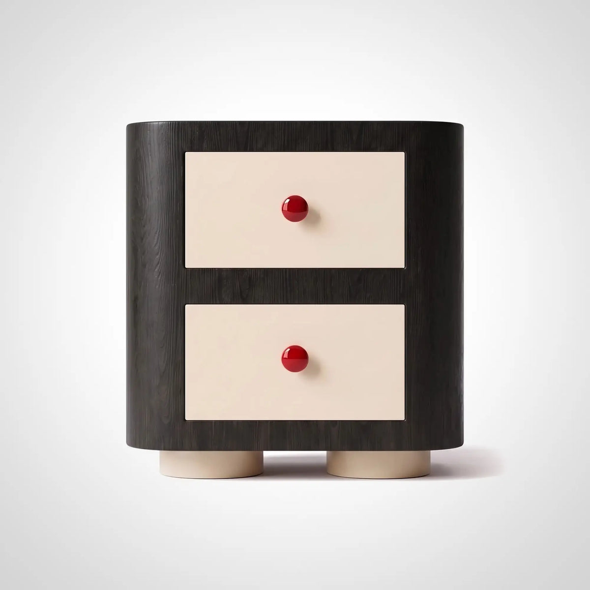 KKUSO WOODEN BEDSIDE TABLE - PINOC BLACK OAK