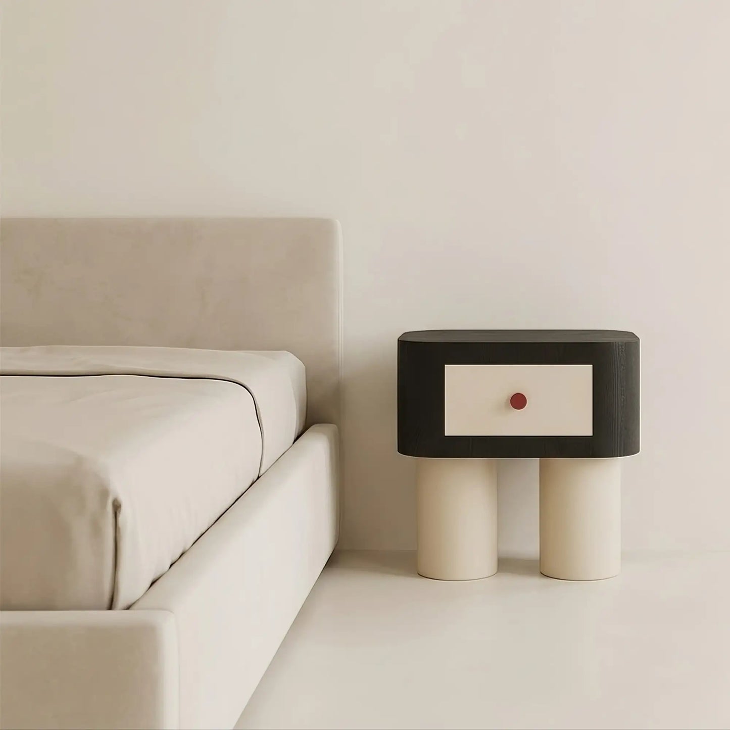 KKUSO WOODEN BEDSIDE TABLE - ROBO