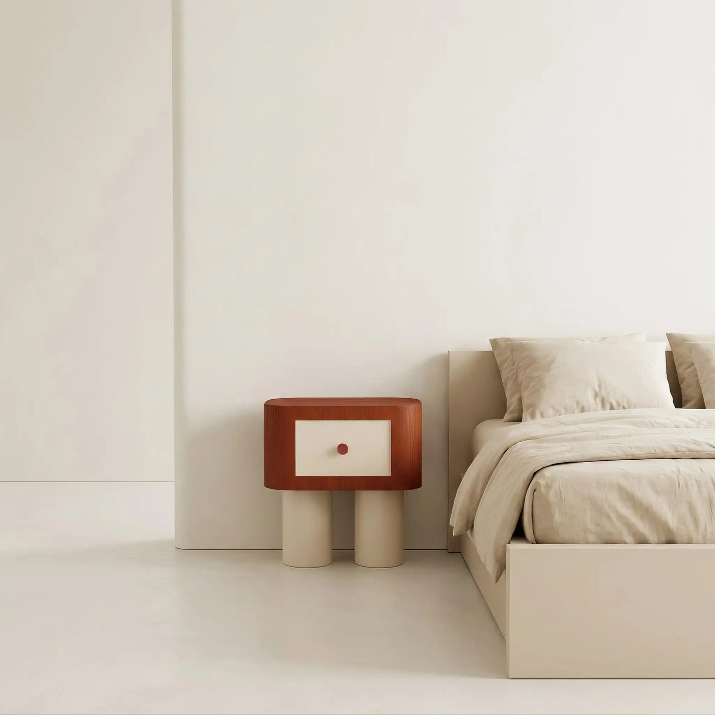 KKUSO WOODEN BEDSIDE TABLE - ROBO