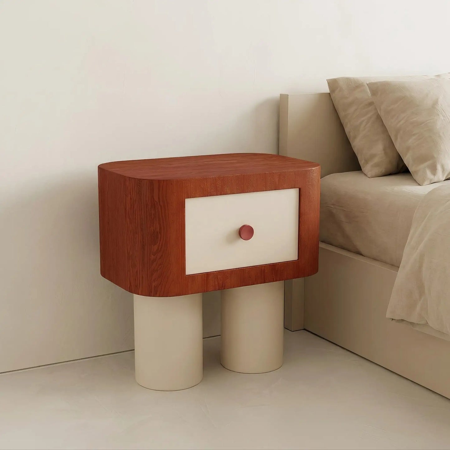 KKUSO WOODEN BEDSIDE TABLE - ROBO