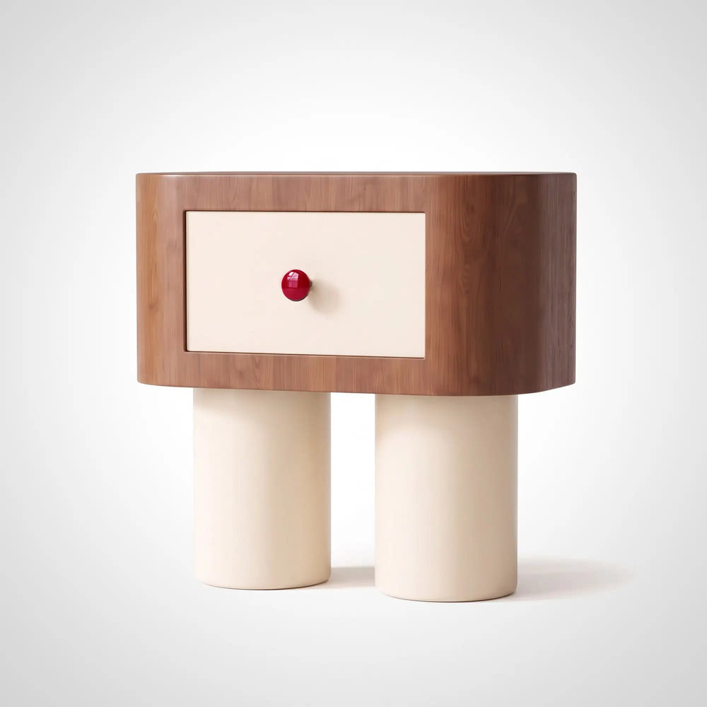 KKUSO WOODEN BEDSIDE TABLE - ROBO WARM OAK