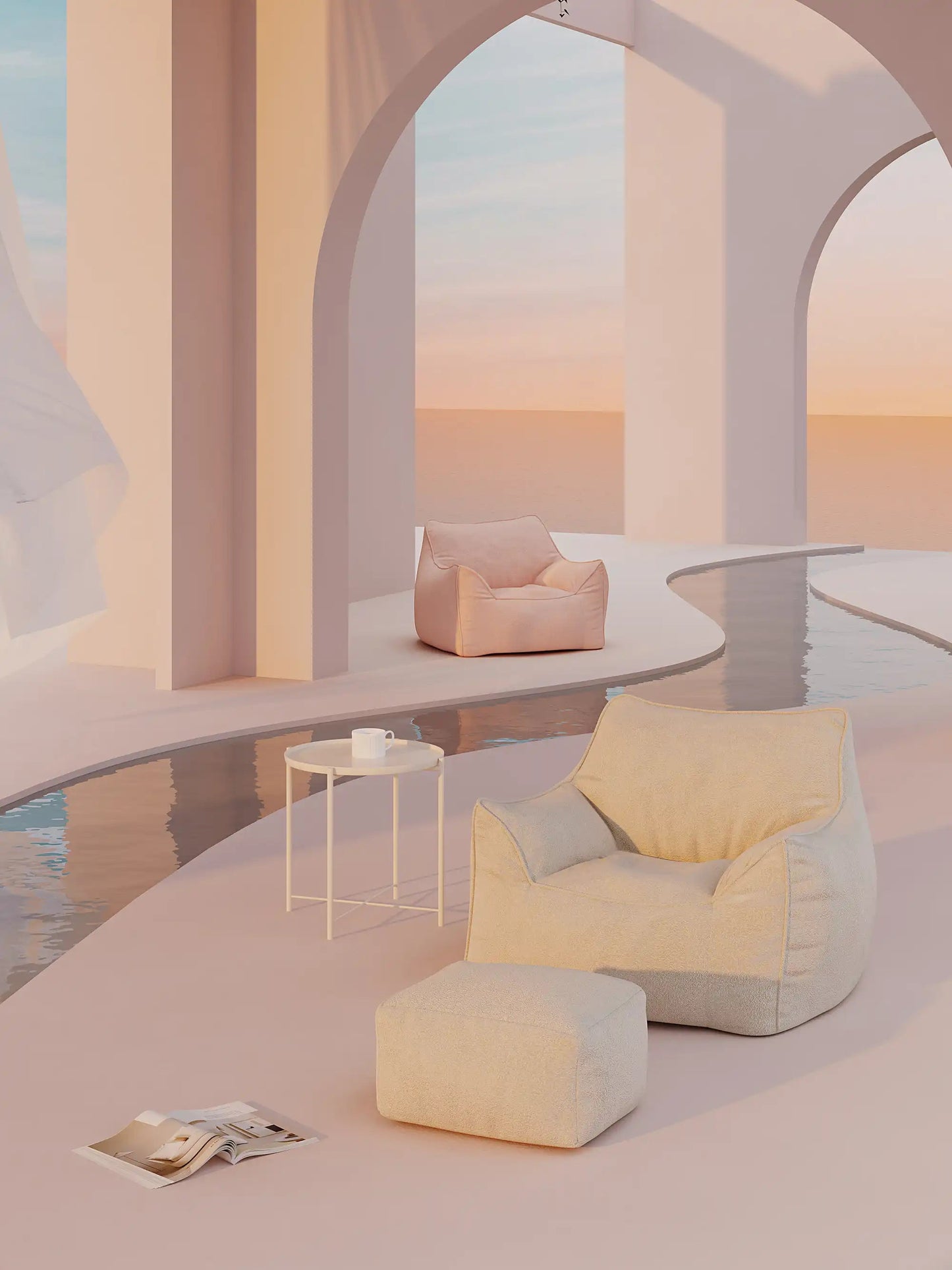 DODO LOUNGE CHAIR - TEDDY FLEECE KKUSO.HOME