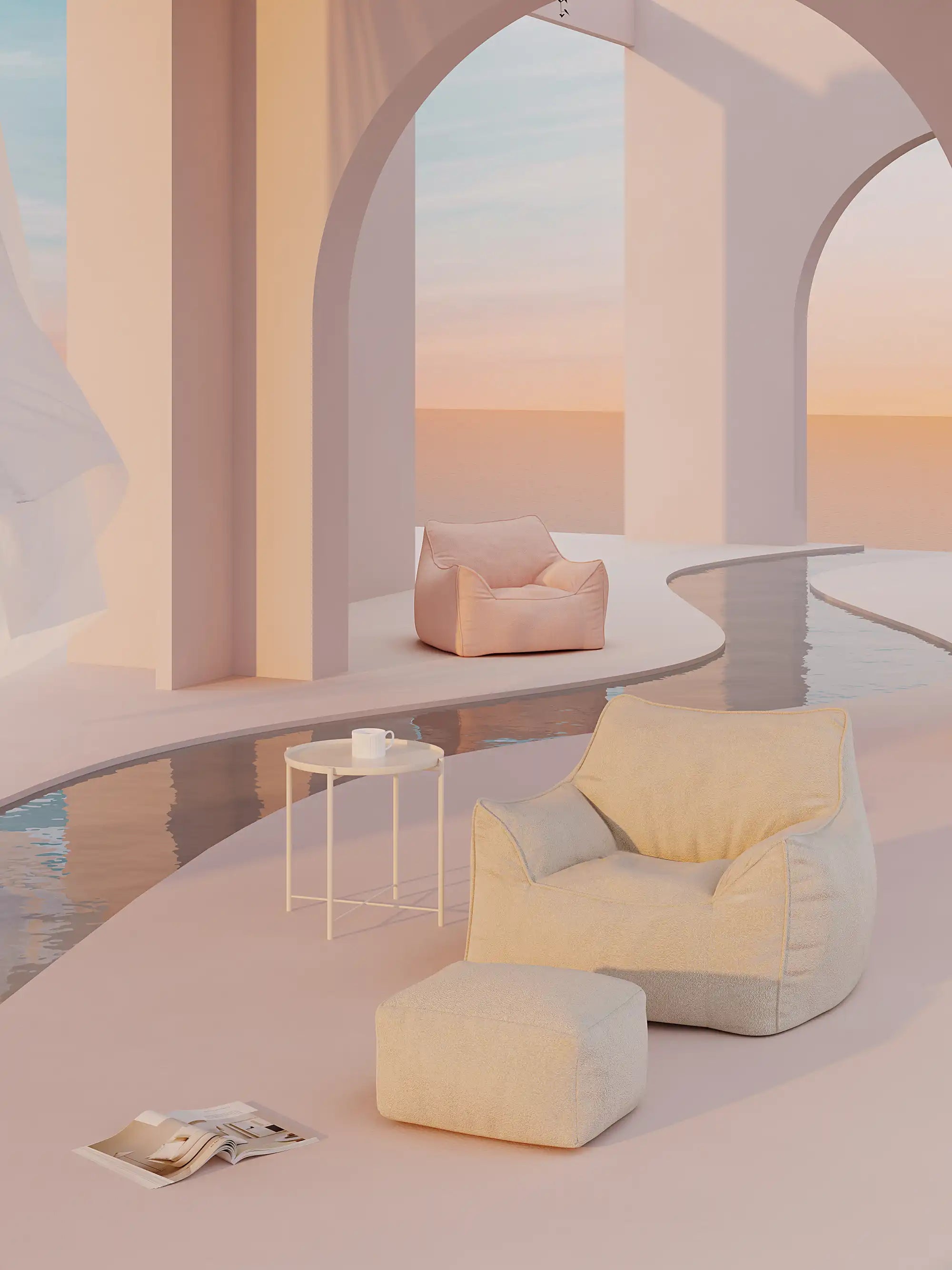 DODO LOUNGE CHAIR - TEDDY FLEECE KKUSO.HOME