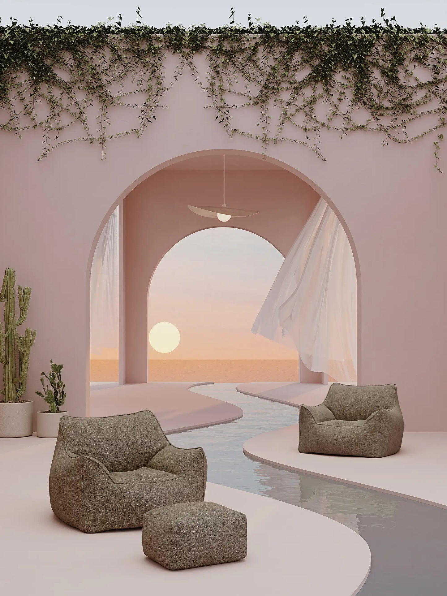 DODO LOUNGE CHAIR - TEDDY FLEECE KHAKI