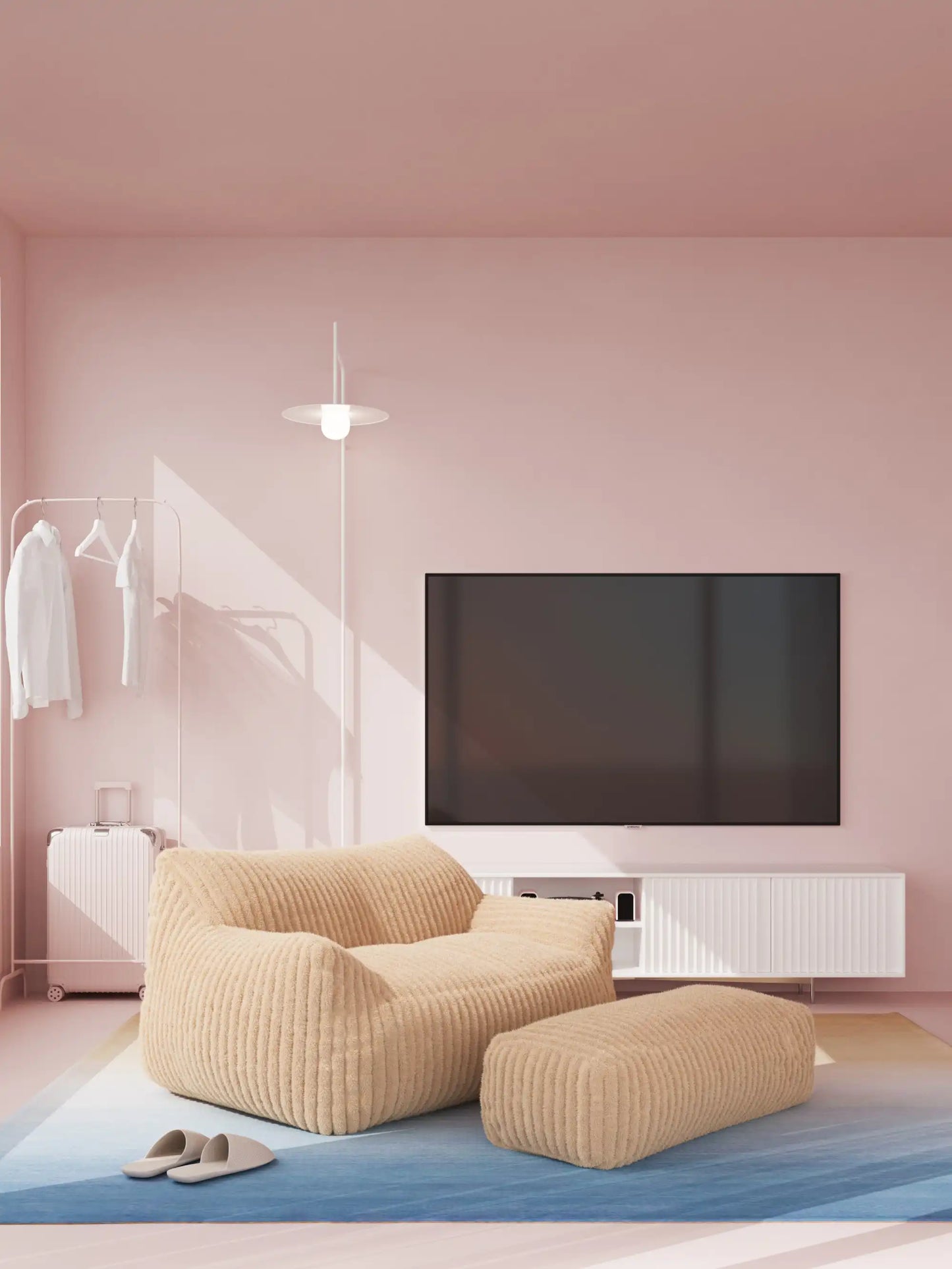 DODO TWO-SEATER LOUNGE - CHANNEL CORD SANDSTONE