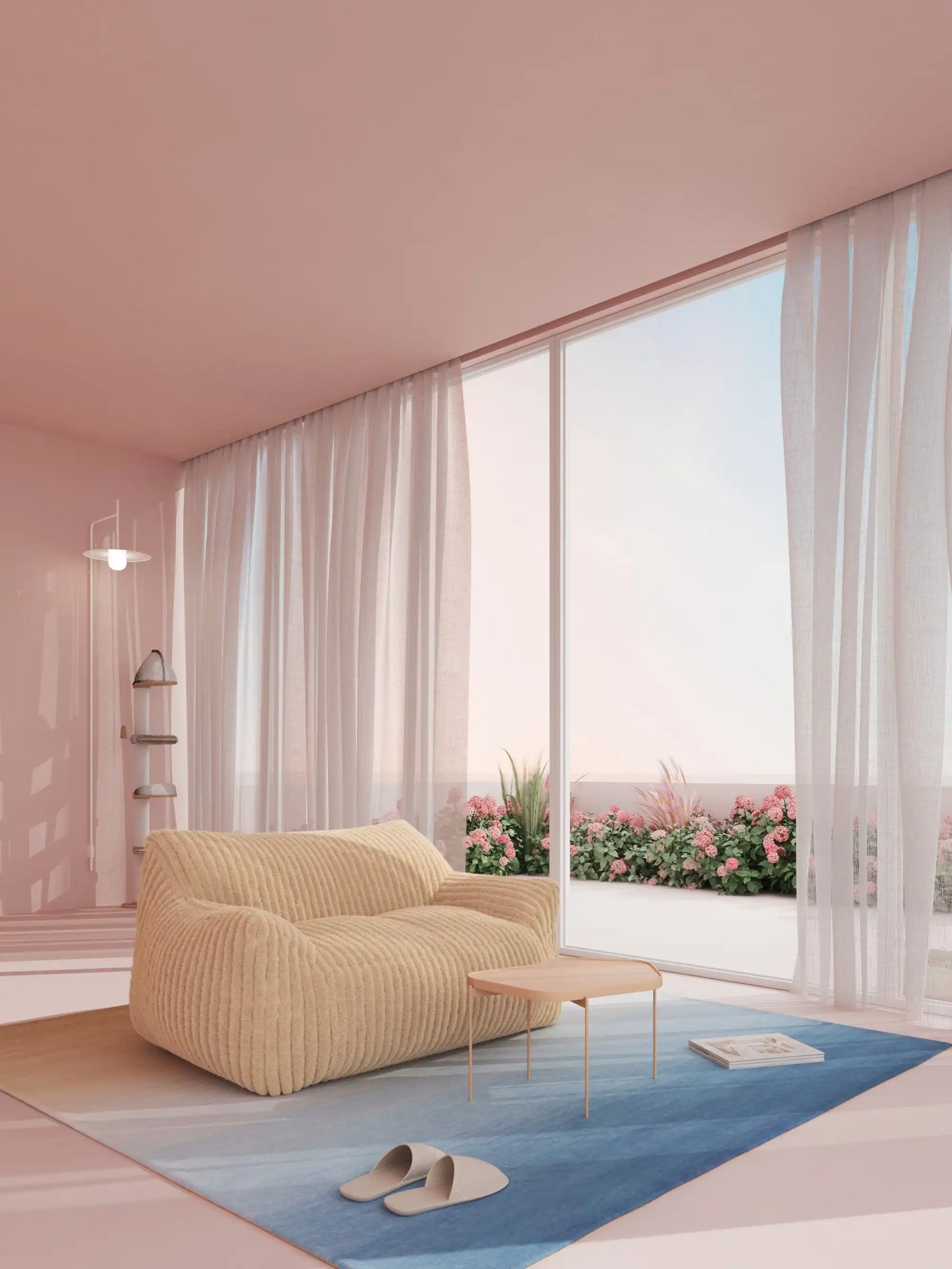 DODO TWO-SEATER LOUNGE - CHANNEL CORD SANDSTONE