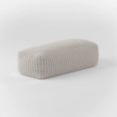 DODO TWO SEATER LOUNGE RECTANGULAR OTTOMAN-CHANNEL CORD — FROSTED GRAY / FILLED OTTOMAN
