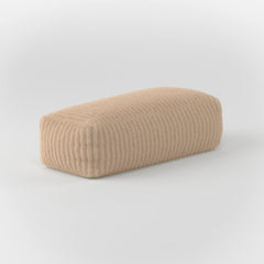DODO TWO SEATER LOUNGE RECTANGULAR OTTOMAN-CHANNEL CORD — SANDSTONE / FILLED OTTOMAN