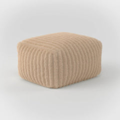 DODO LOUNGE SQUARE OTTOMAN-CHANNEL CORD — SANDSTONE / FILLED OTTOMAN