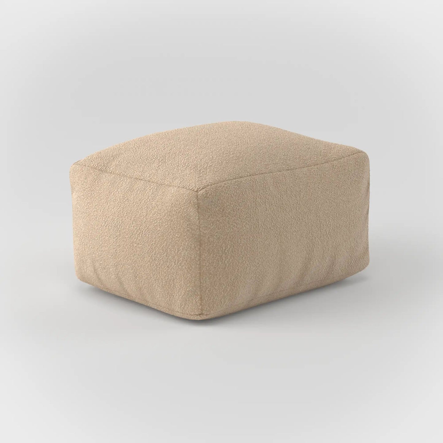 DODO LOUNGE SQUARE OTTOMAN-TEDDY FLEECE KKUSO.HOME