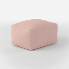 DODO LOUNGE SQUARE OTTOMAN-TEDDY FLEECE — BLUSH / FILLED OTTOMAN