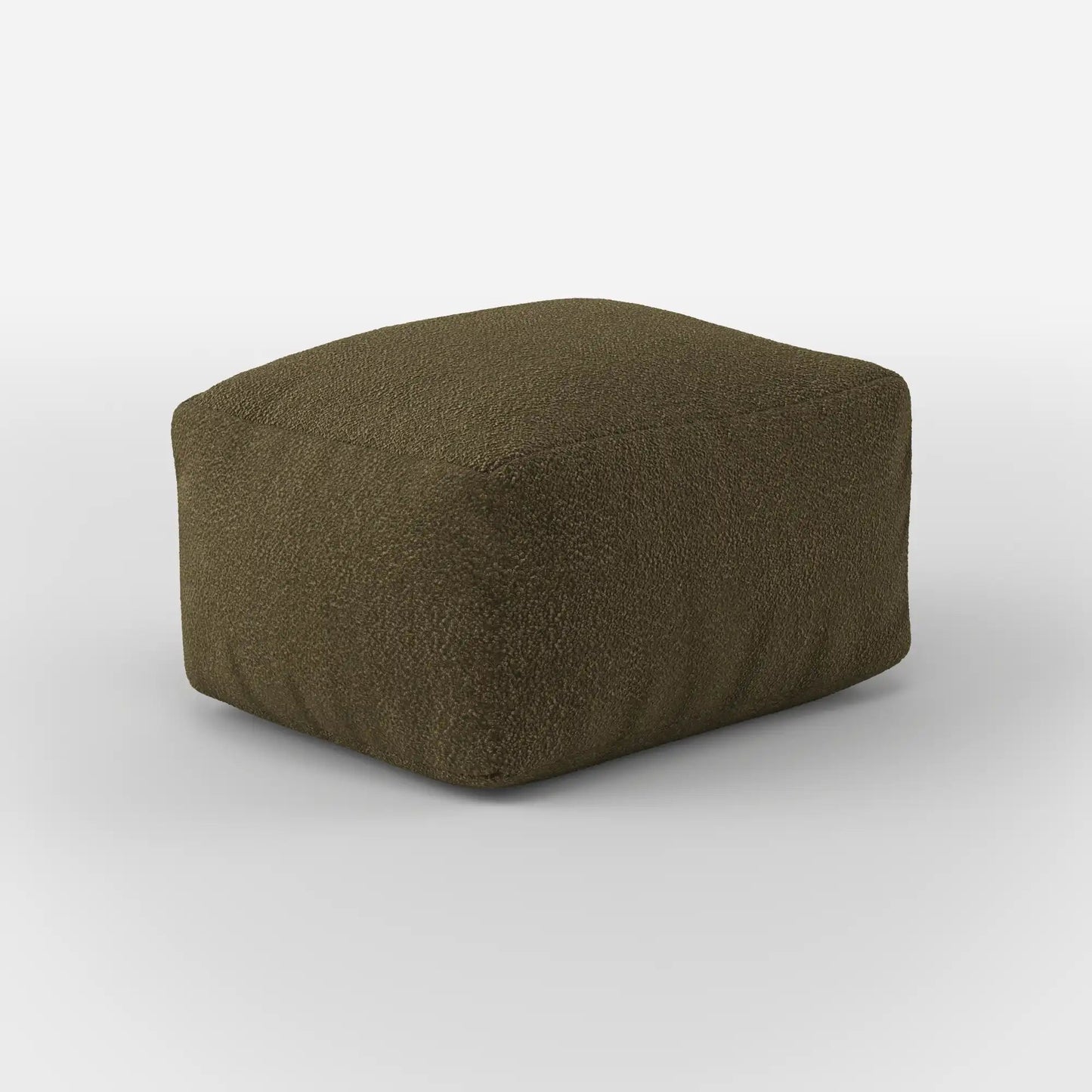 DODO LOUNGE SQUARE OTTOMAN-TEDDY FLEECE KKUSO.HOME