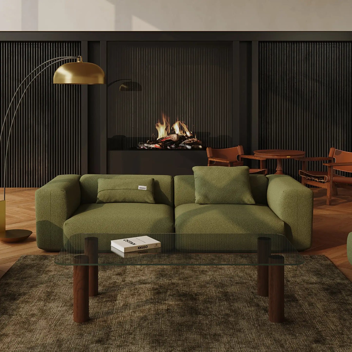 MOMO SET 1 - BOUCLE SOFT OLIVE