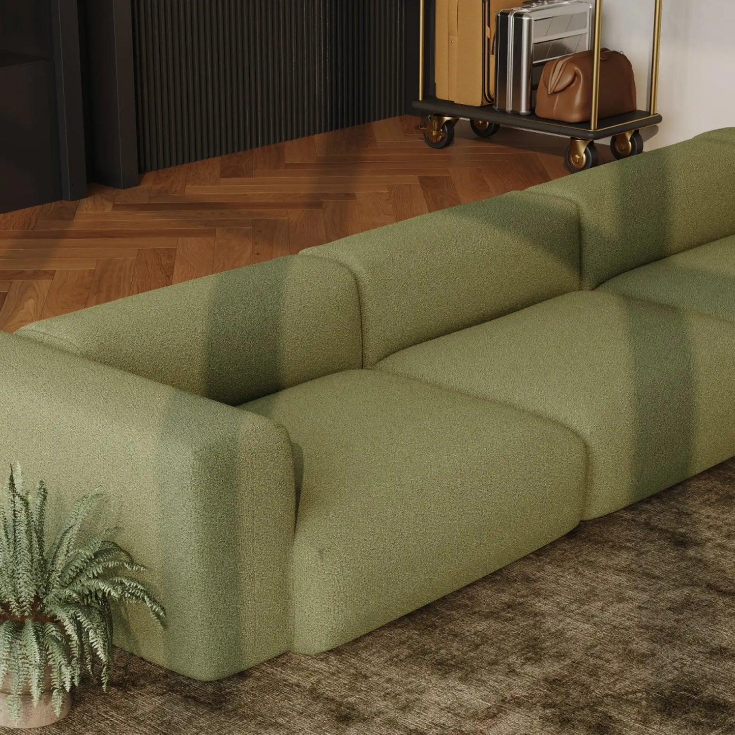 MOMO SET 5 - BOUCLE SOFT OLIVE