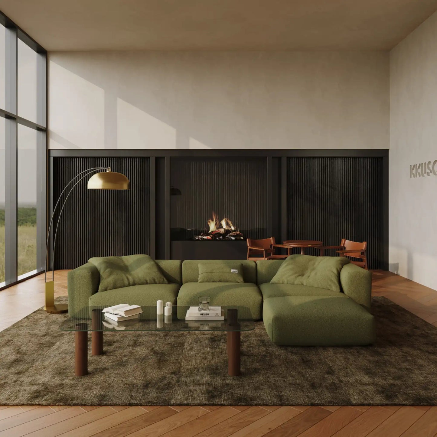 MOMO SET 6 - BOUCLE SOFT OLIVE