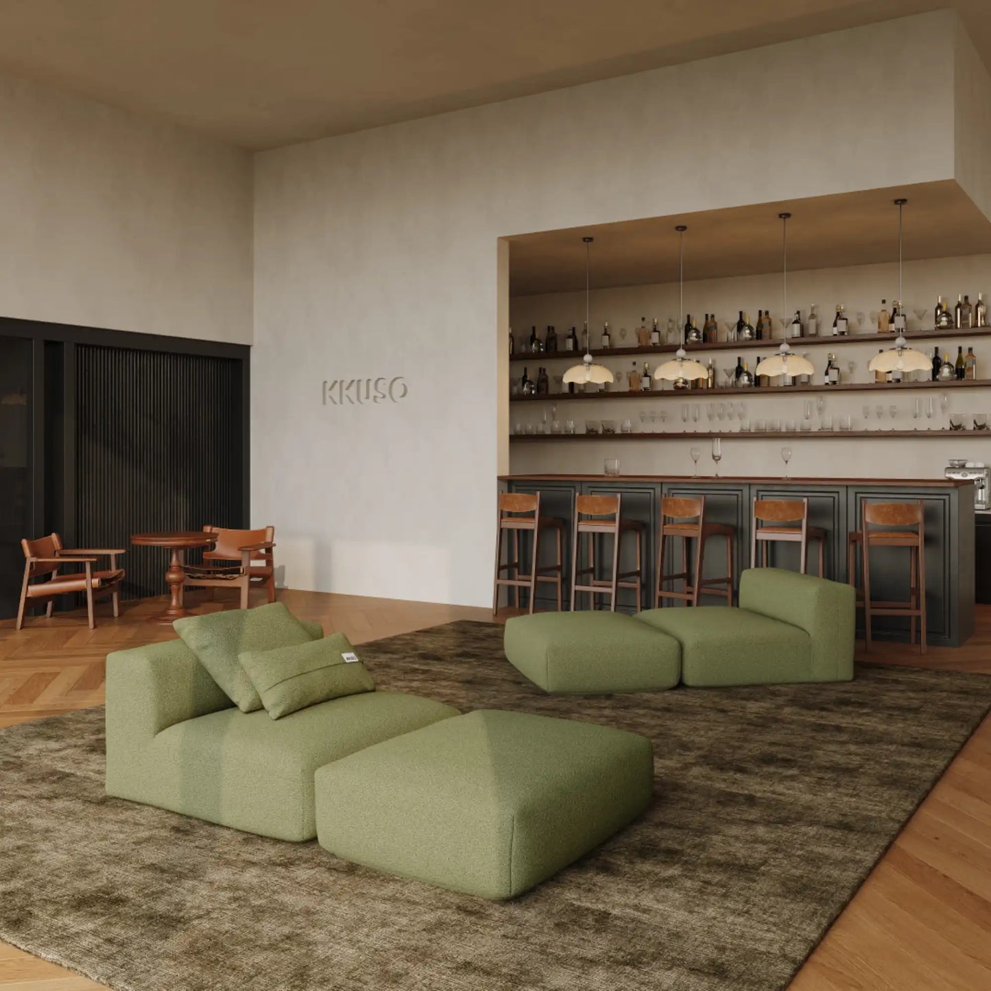 MOMO SET 7 - BOUCLE SOFT OLIVE