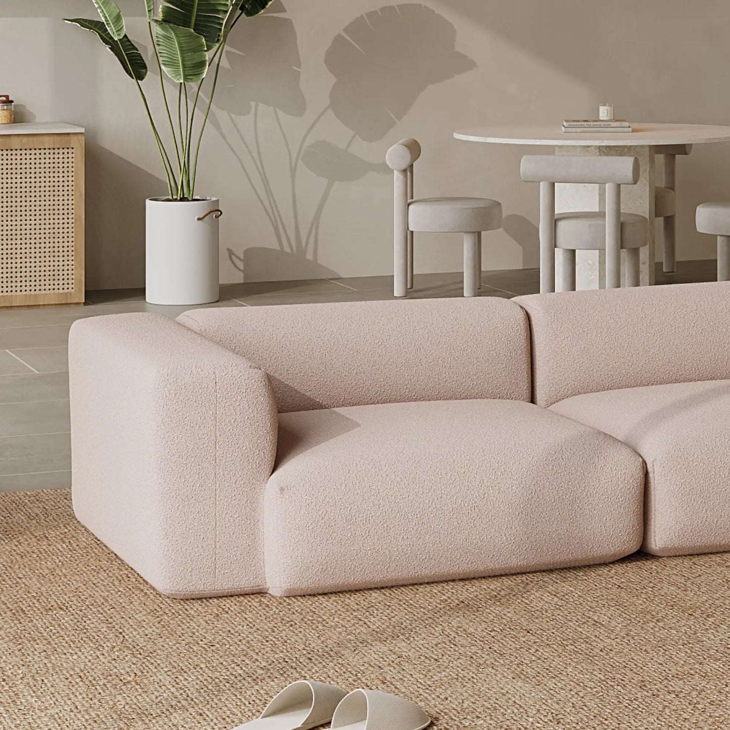 MOMO SET 1 - BOUCLE PEACH PINK