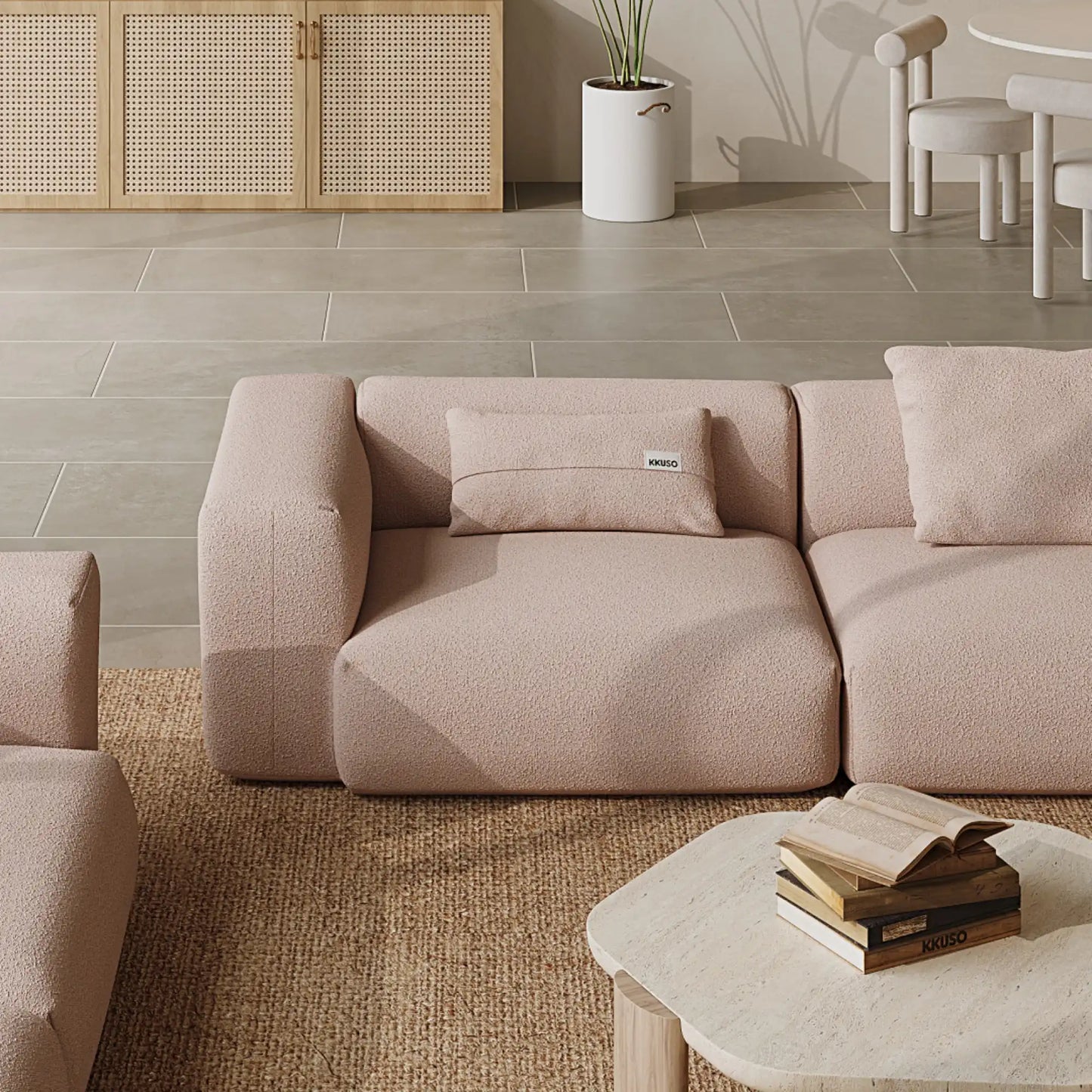 MOMO SET 1 - BOUCLE PEACH PINK