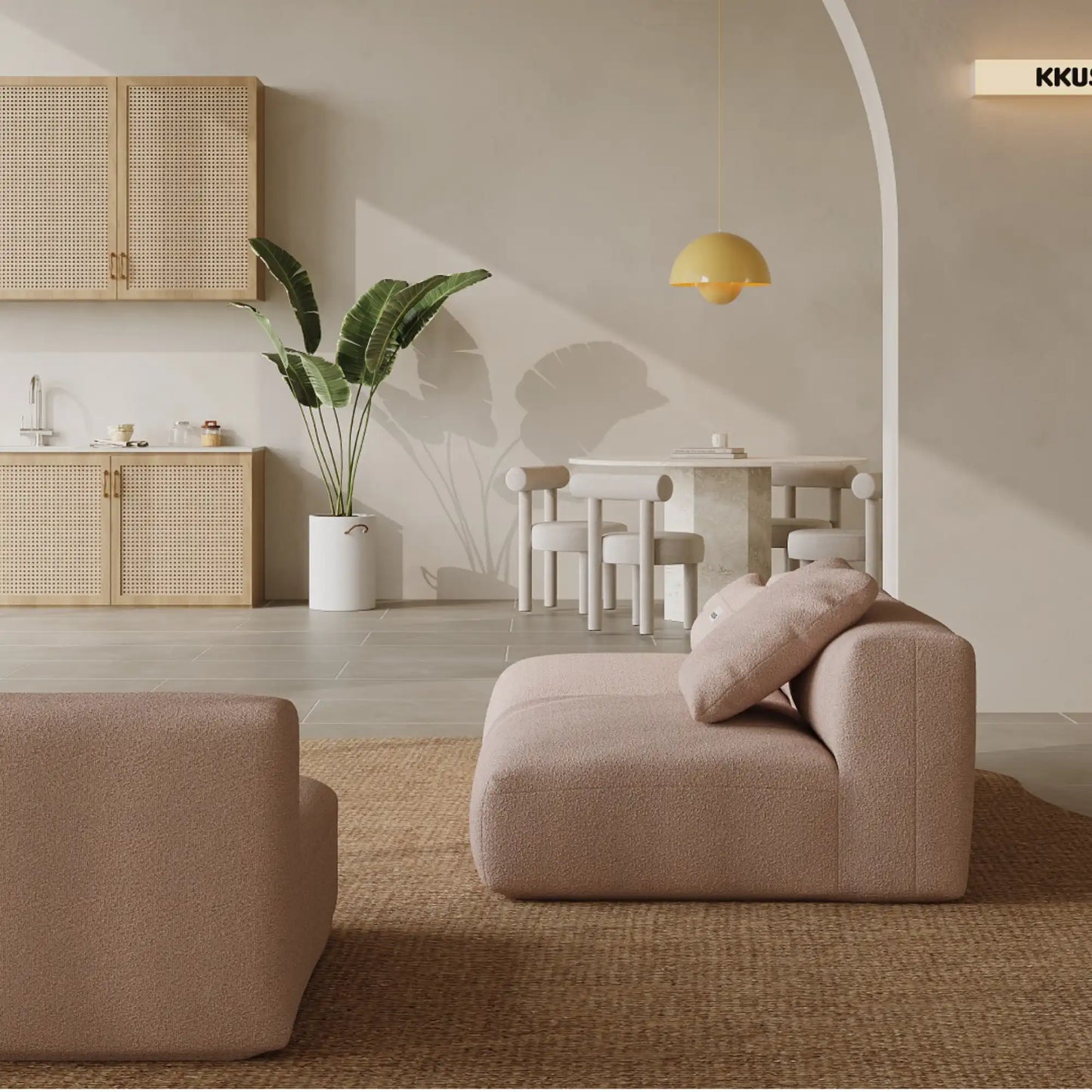 MOMO SET 3 - BOUCLE PEACH PINK