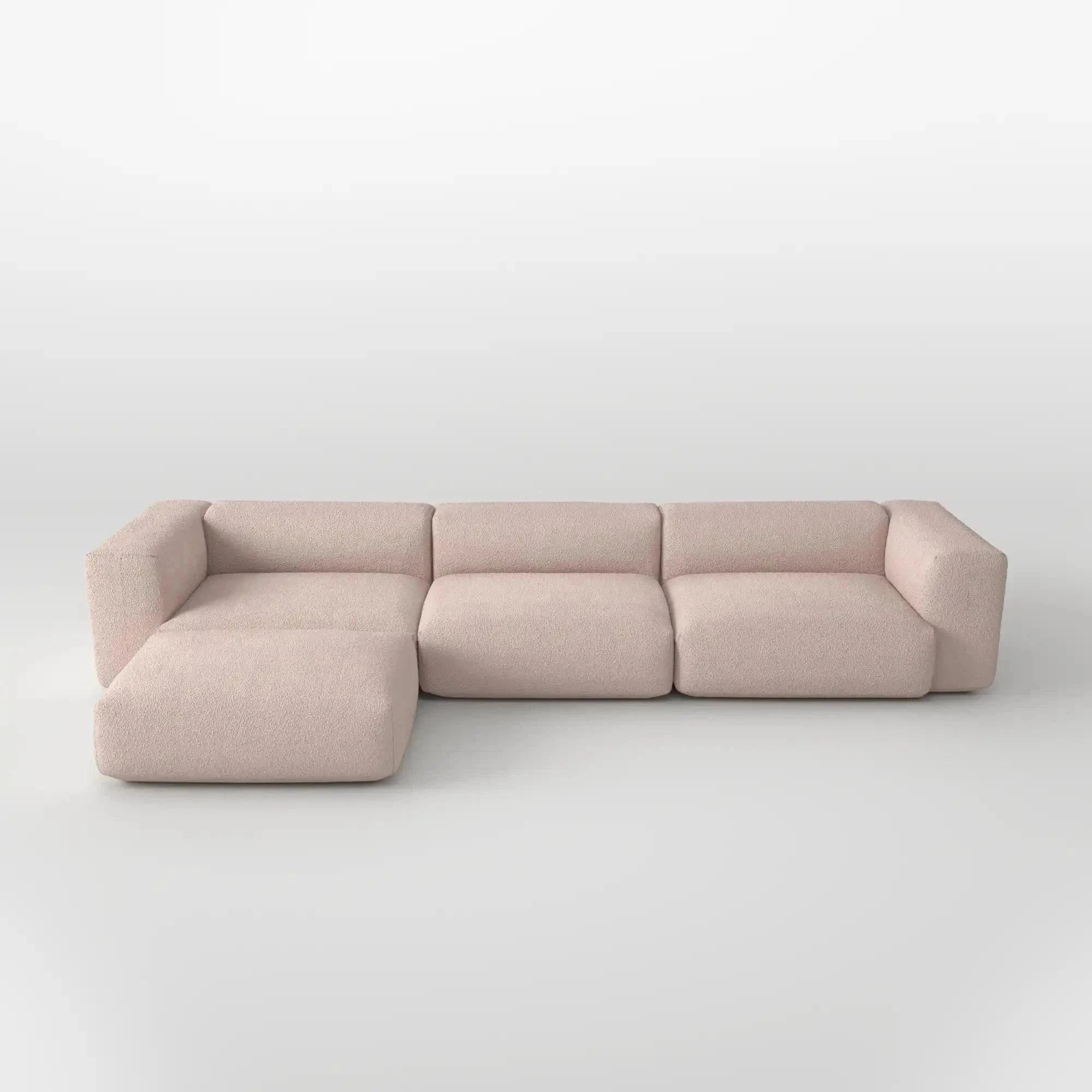 MODULAR SOFA MOMO SET 6 - BOUCLE PEACH PINK – KKUSO