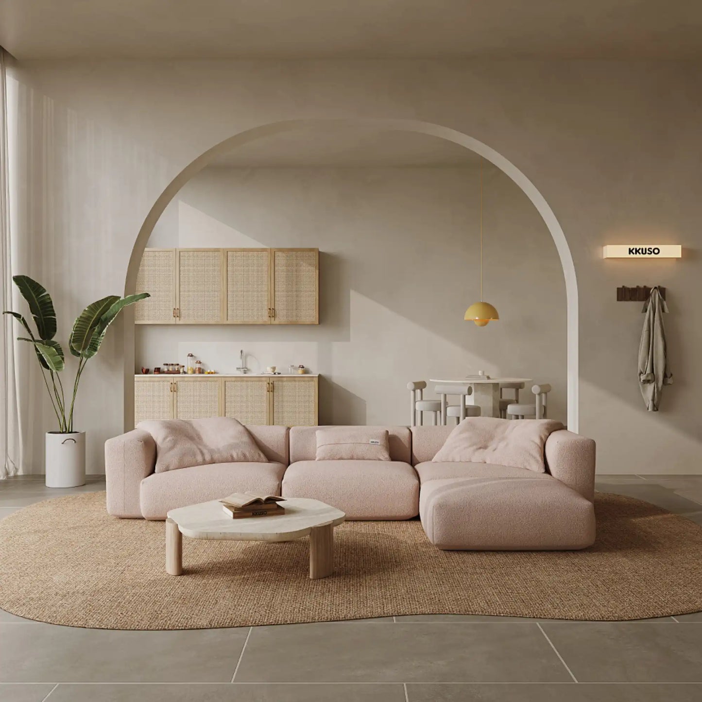 MOMO SET 6 - BOUCLE PEACH PINK