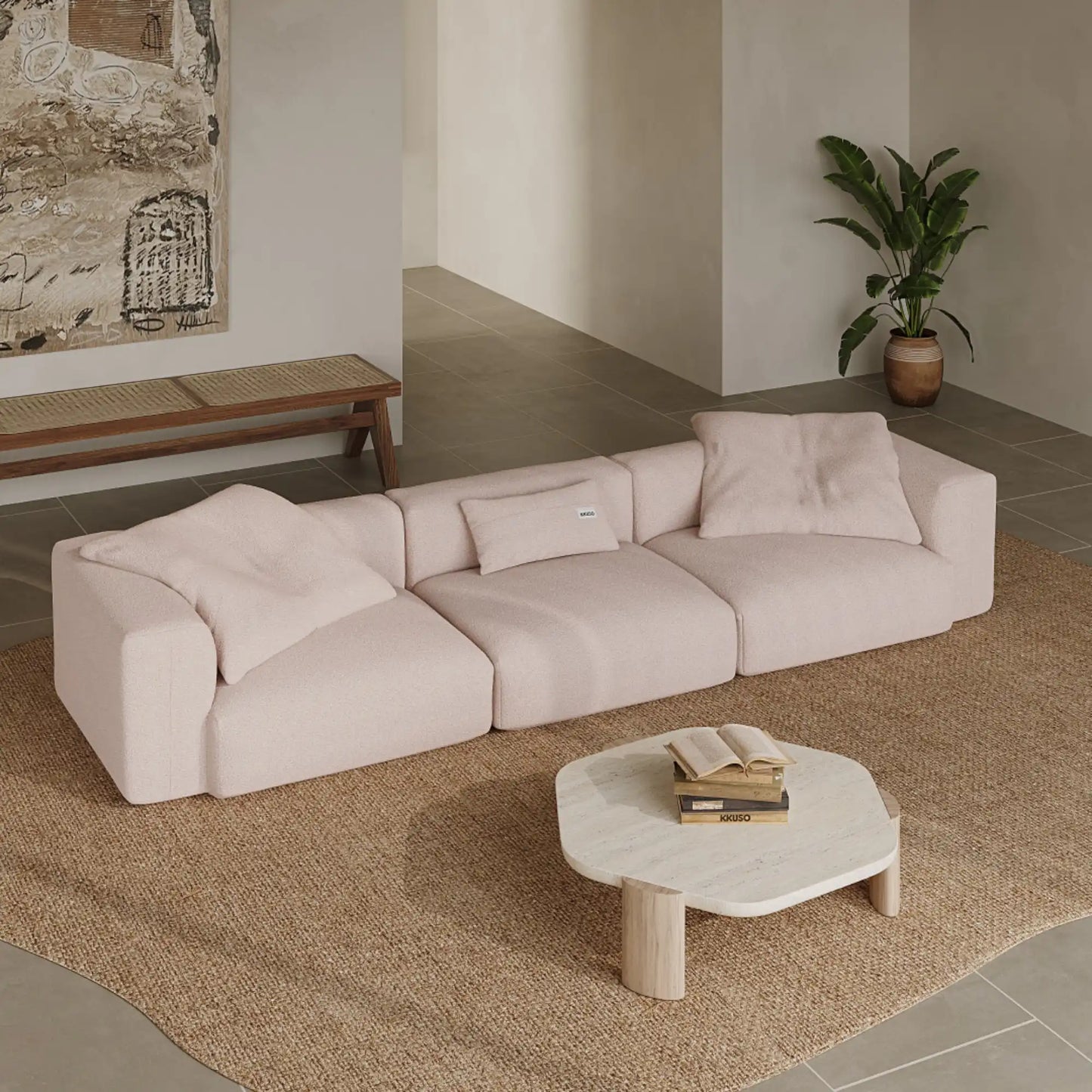 MOMO SET 6 - BOUCLE PEACH PINK