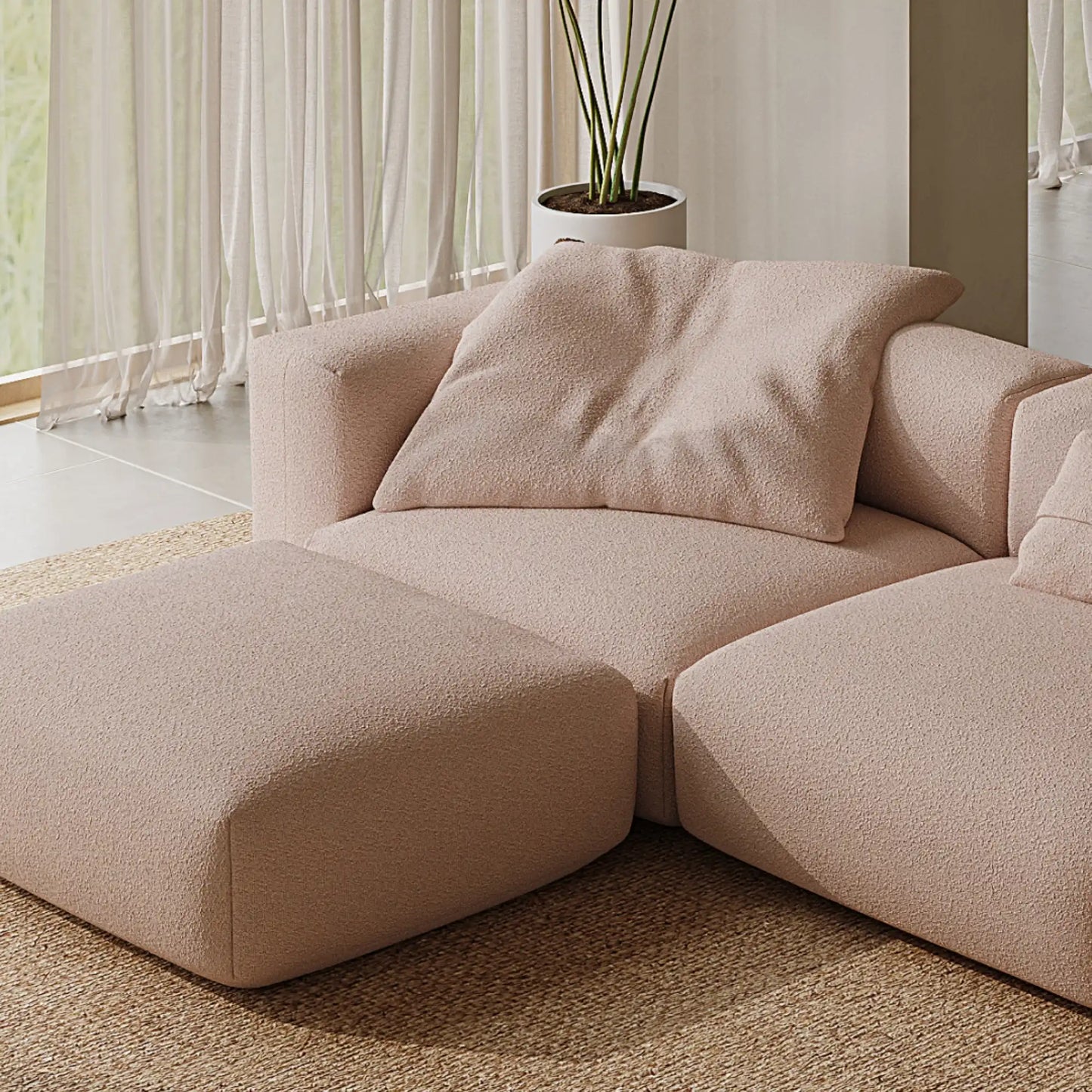 MOMO SET 6 - BOUCLE PEACH PINK