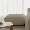 MOMO OTTOMAN - BOUCLE SNOW WHITE