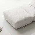 MOMO OTTOMAN - BOUCLE SNOW WHITE