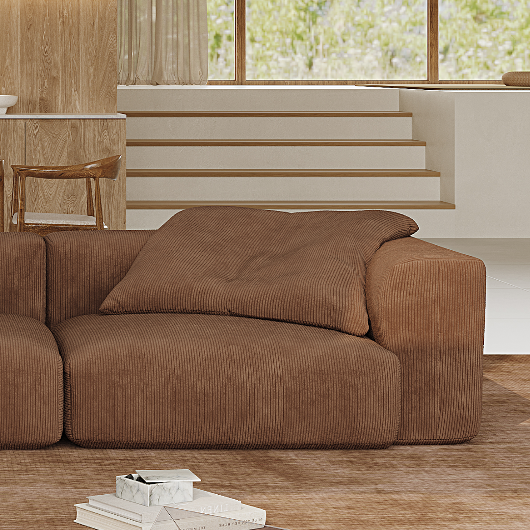 MOMO CORNER LEFT - CORDUROY COCOA BROWN
