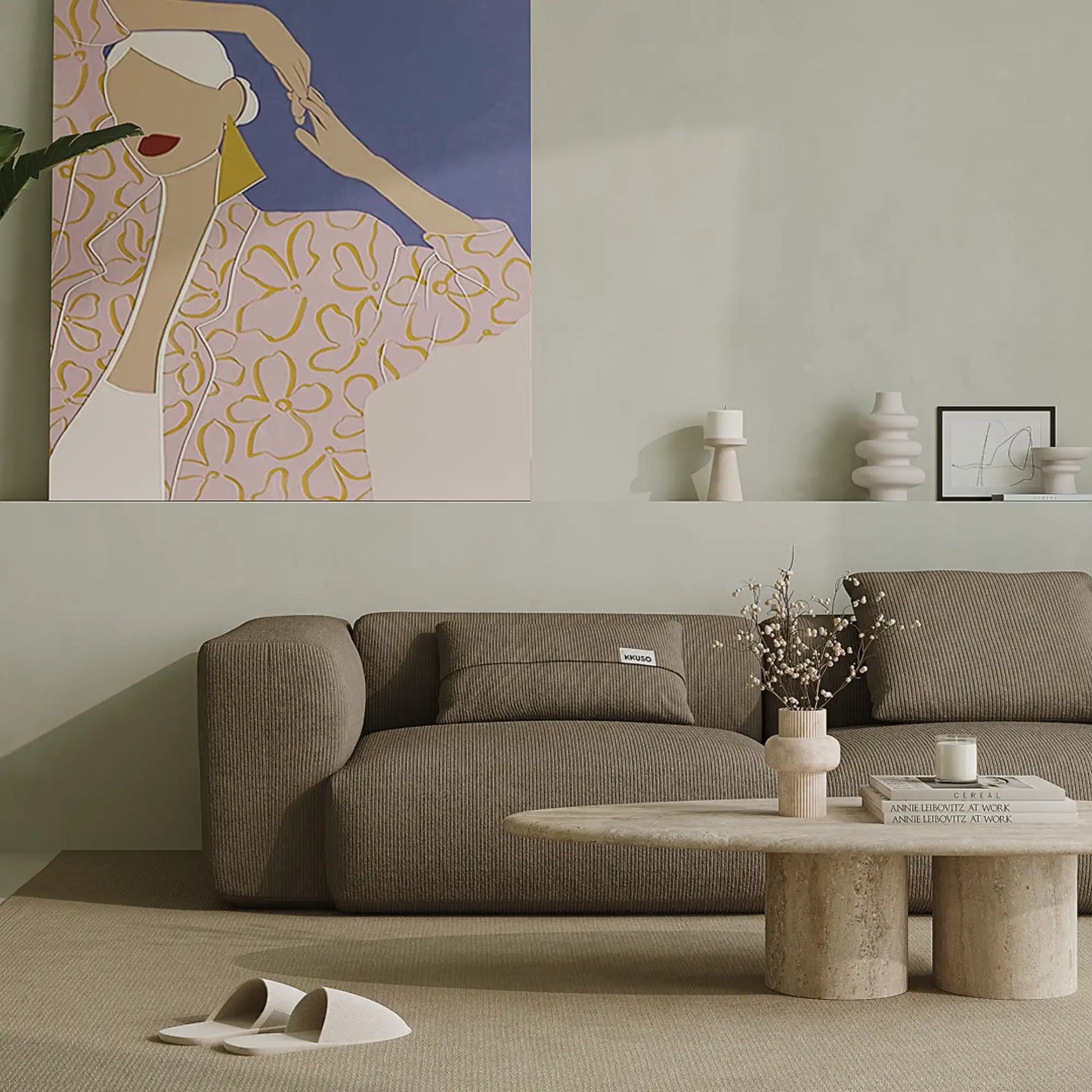 MOMO SET 4 - CORDUROY STONE TAUPE