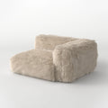 MOMO CORNER LEFT - FAUX FUR CAFE CREME