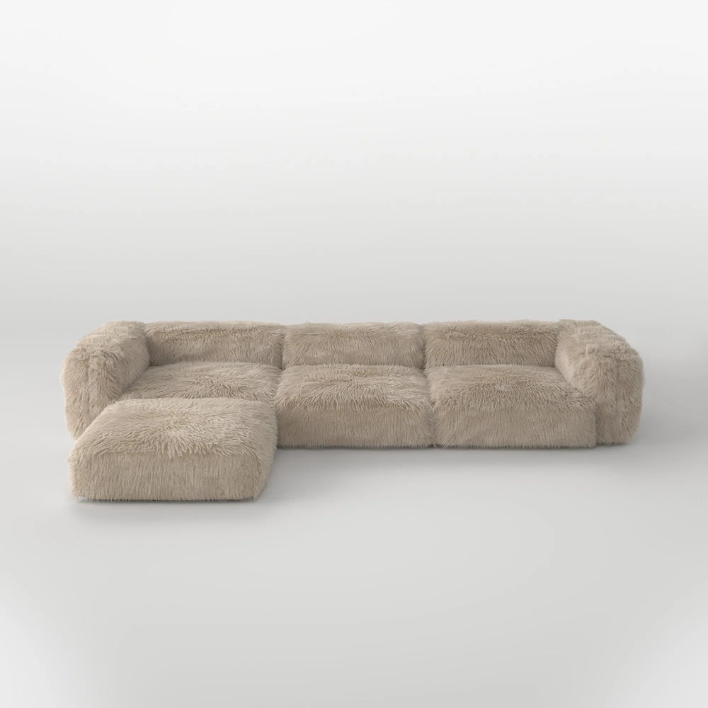 MOMO SET 6 - FAUX FUR CAFE CREME