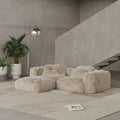 MOMO SET 2 - FAUX FUR CAFE CREME