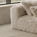 MOMO LOUNGER - FAUX FUR CAFE CREME